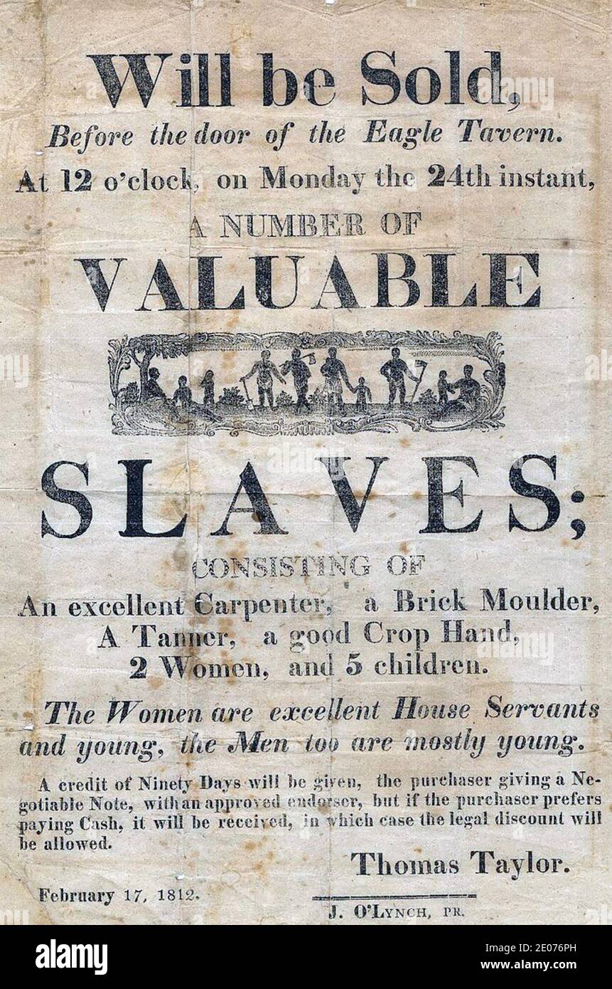 Slave sale hires stock photography and images Alamy