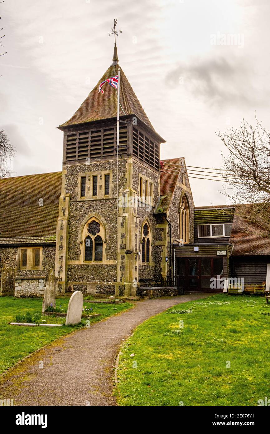 St Mary Magdalene Church, Main Road, Longfield, Kent Stock Photo
