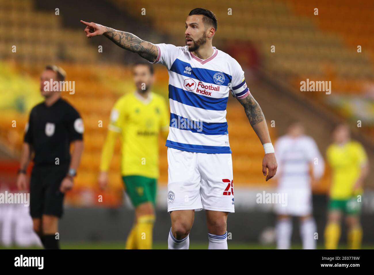 Geoff Cameron of Queens Park Rangers - Norwich City v Queens Park Rangers, Sky Bet Championship, Carrow Road, Norwich, UK - 29th December 2020  Editorial Use Only - DataCo restrictions apply Stock Photo