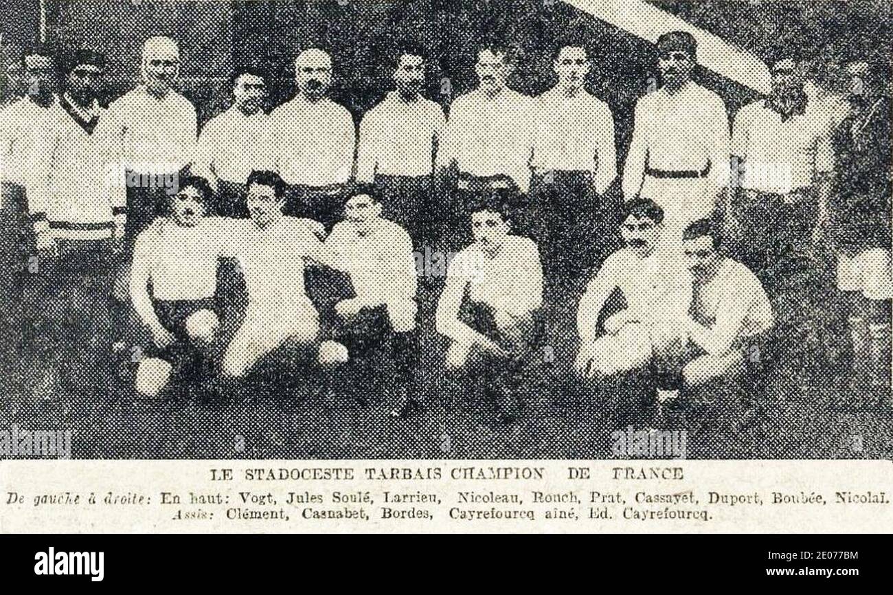 Le Stadoceste tarbais champion de France de rugby le 25 avril 1920 contre le RCF au Stade Sainte Le Stadoceste tarbais champion de France de rugby le 25 avril 1920 contre le RCF au Stade Sainte