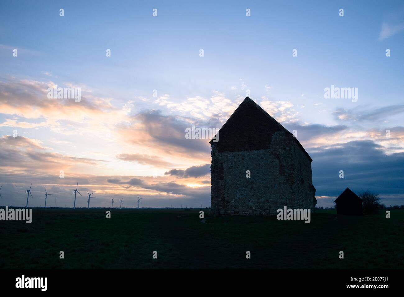 Chapel of St Peters on the Wall, Bradwell on sea,essex Stock Photo