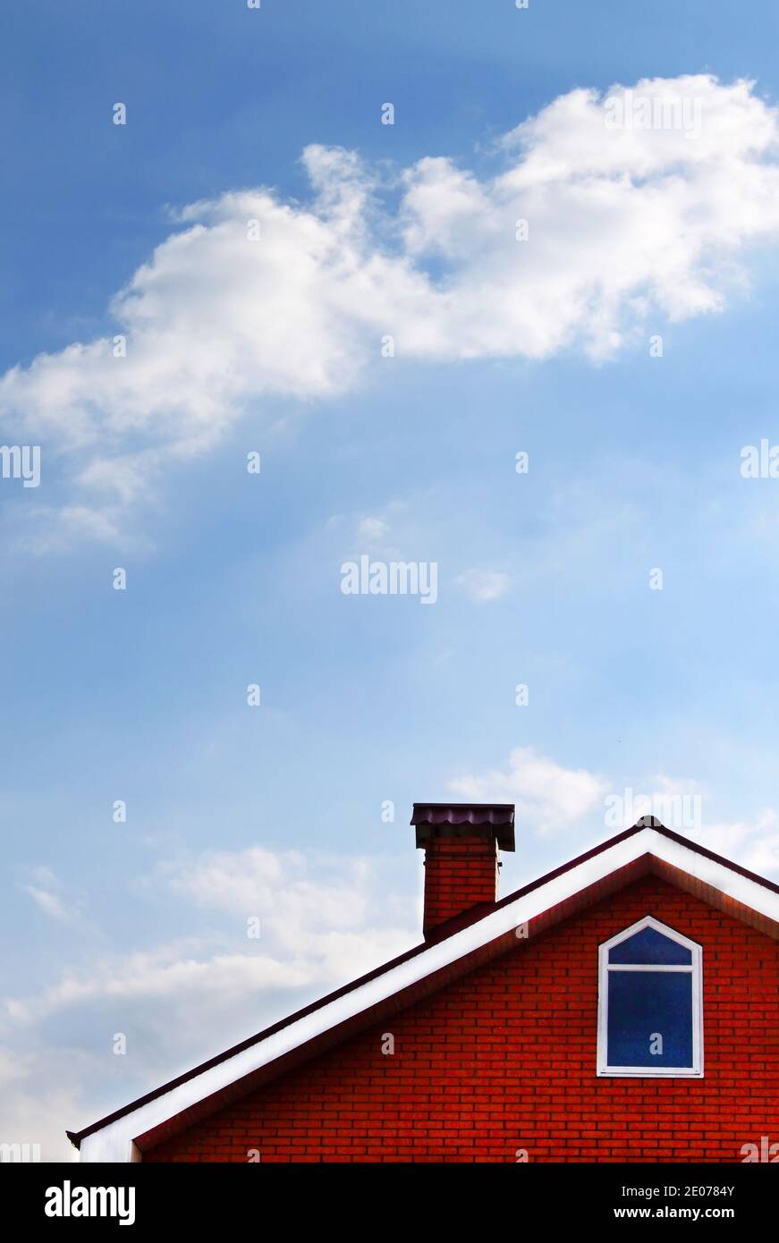 House and blue sky with cloud Stock Photo - Alamy