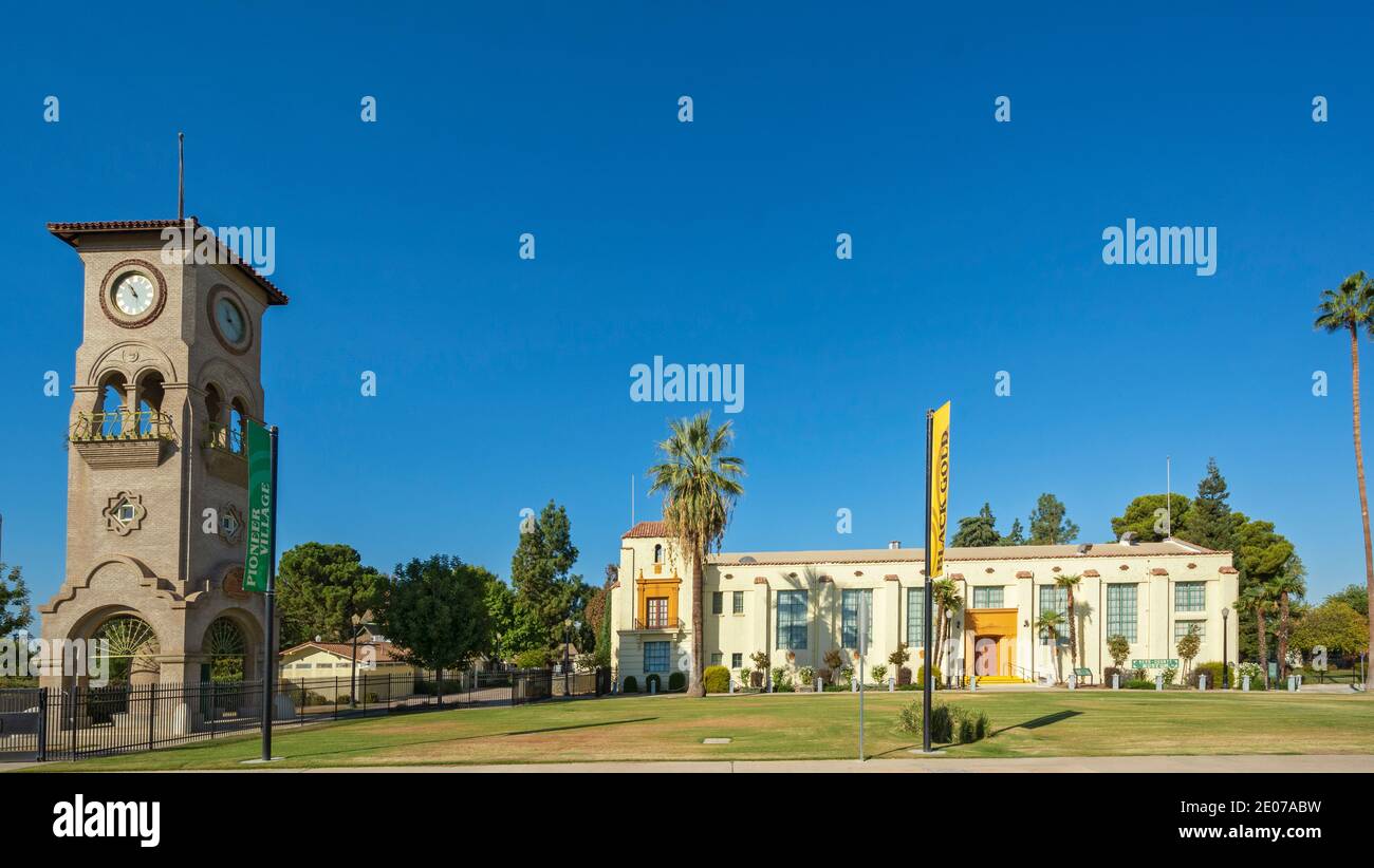 California, Bakersfield, Kern County Museum, Beale Memorial Clock Tower Stock Photo