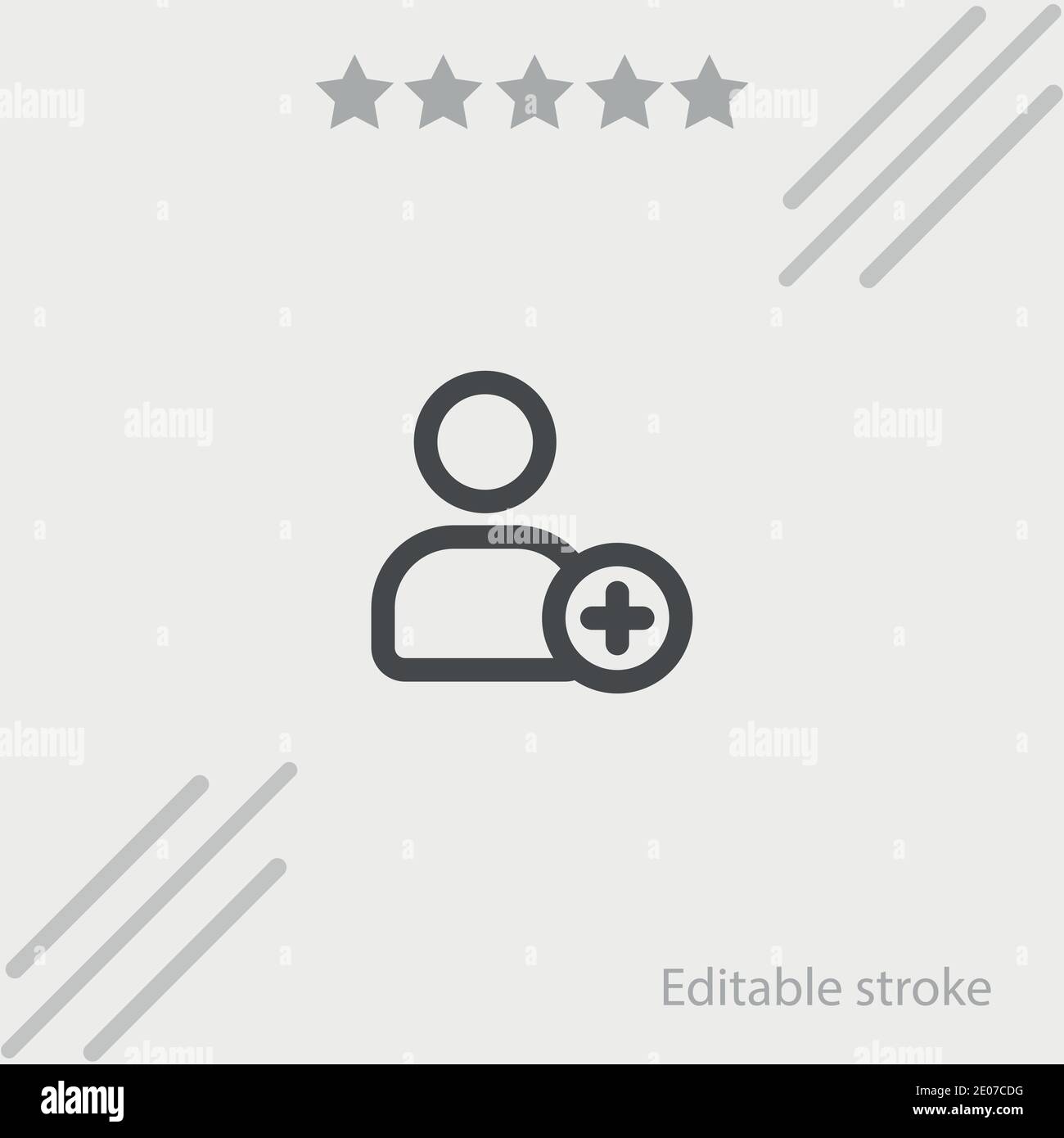 add a person outlined interface sign vector icon modern simple vector ...