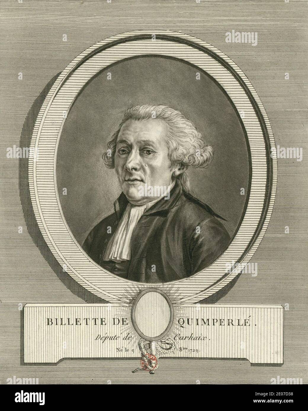 Vincent Samuel Billette de Villeroche (1729-1812). Stock Photo