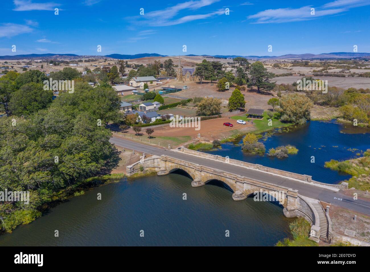 Aerial view of Ross bridge in Australia Stock Photo Alamy