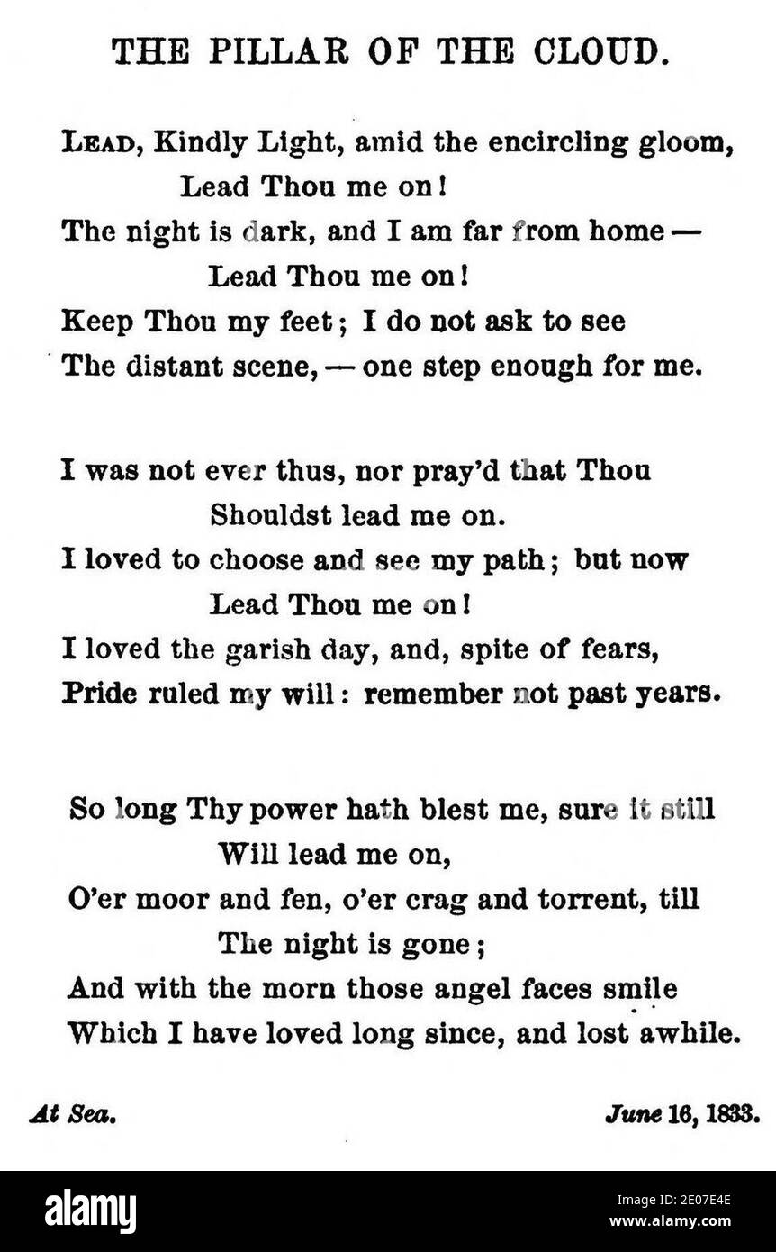 Lead, Kindly Light (1868 print Stock Photo Alamy