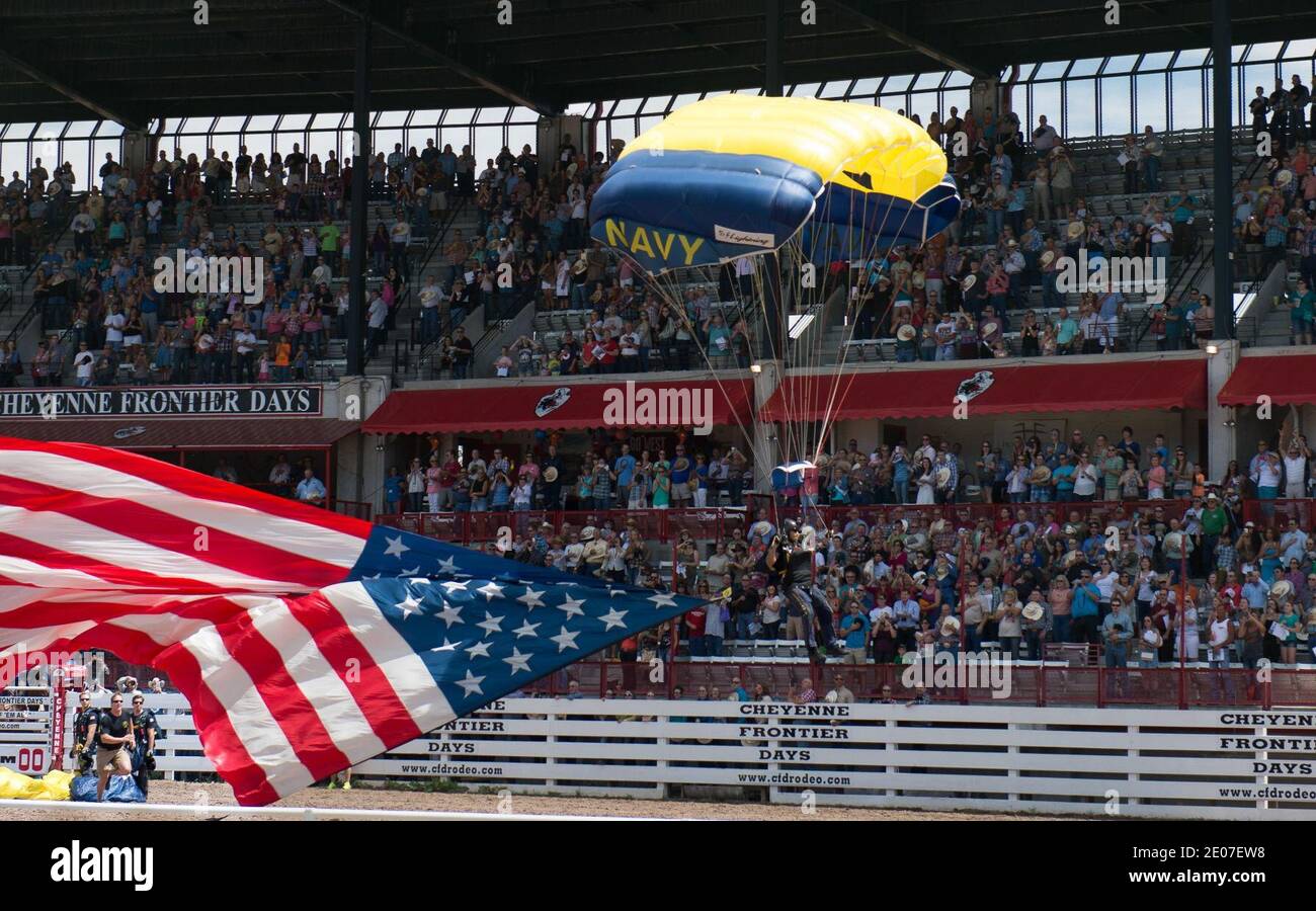 Leap Frogs jump into Cheyenne Frontier Days Arena during Cheyenne Navy ...