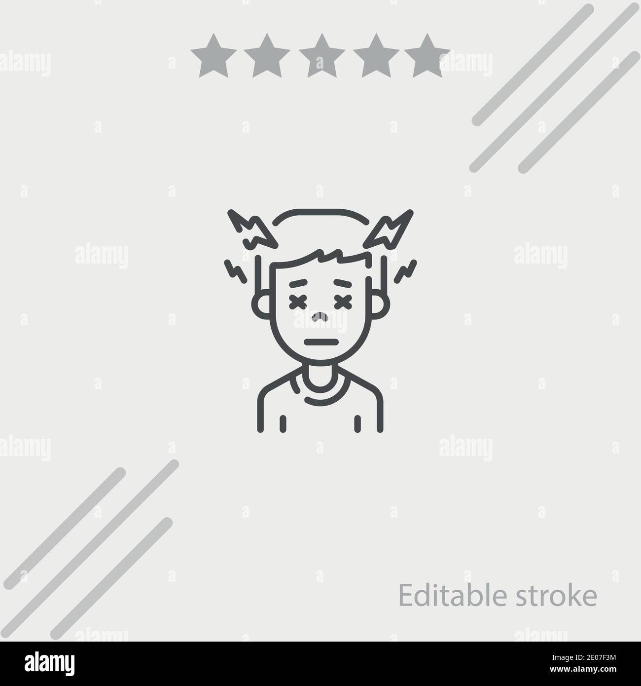 headache vector icon modern simple vector illustration Stock Vector ...
