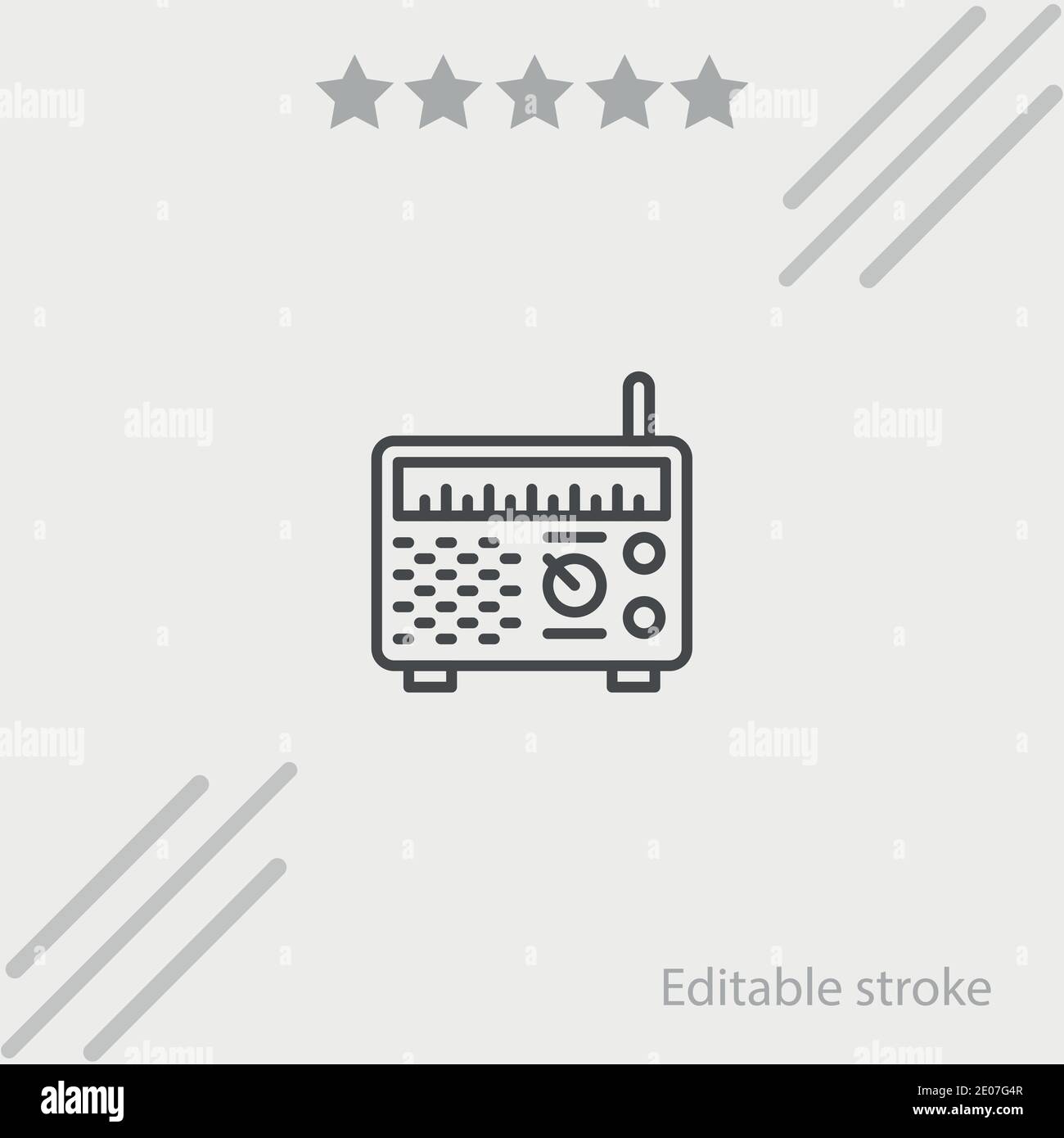 radio vector icon modern simple vector illustration Stock Vector Image ...