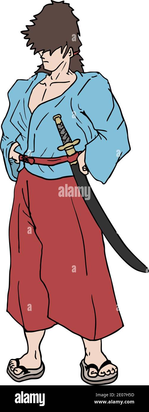 Samurai cartoon hi-res stock photography and images - Alamy