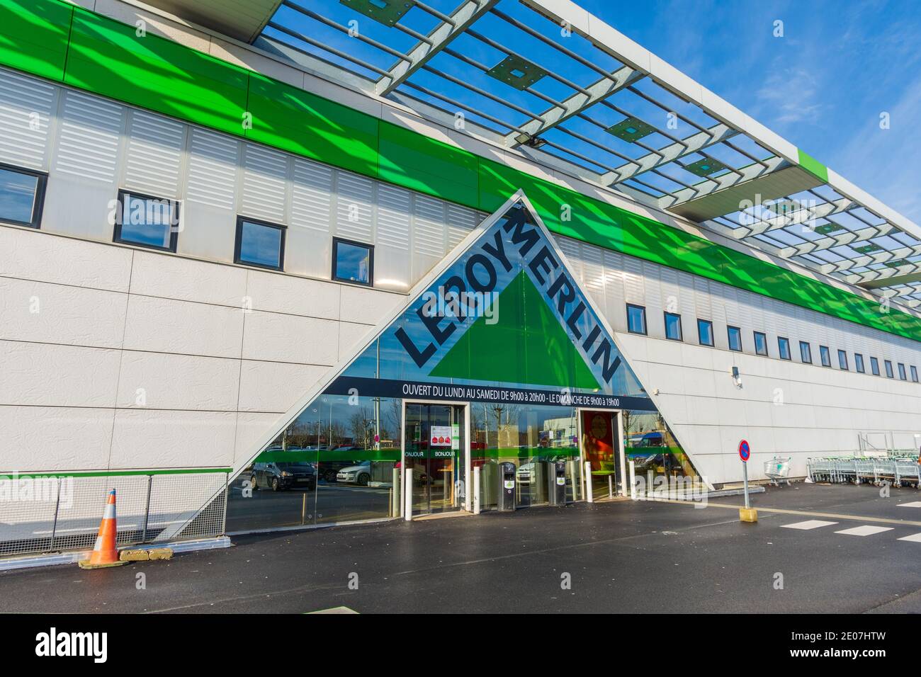 Bois-d'Arcy, France - December 30, 2020: Main entrance of a Leroy Merlin  store, an international French retail company specializing in DIY Stock  Photo - Alamy