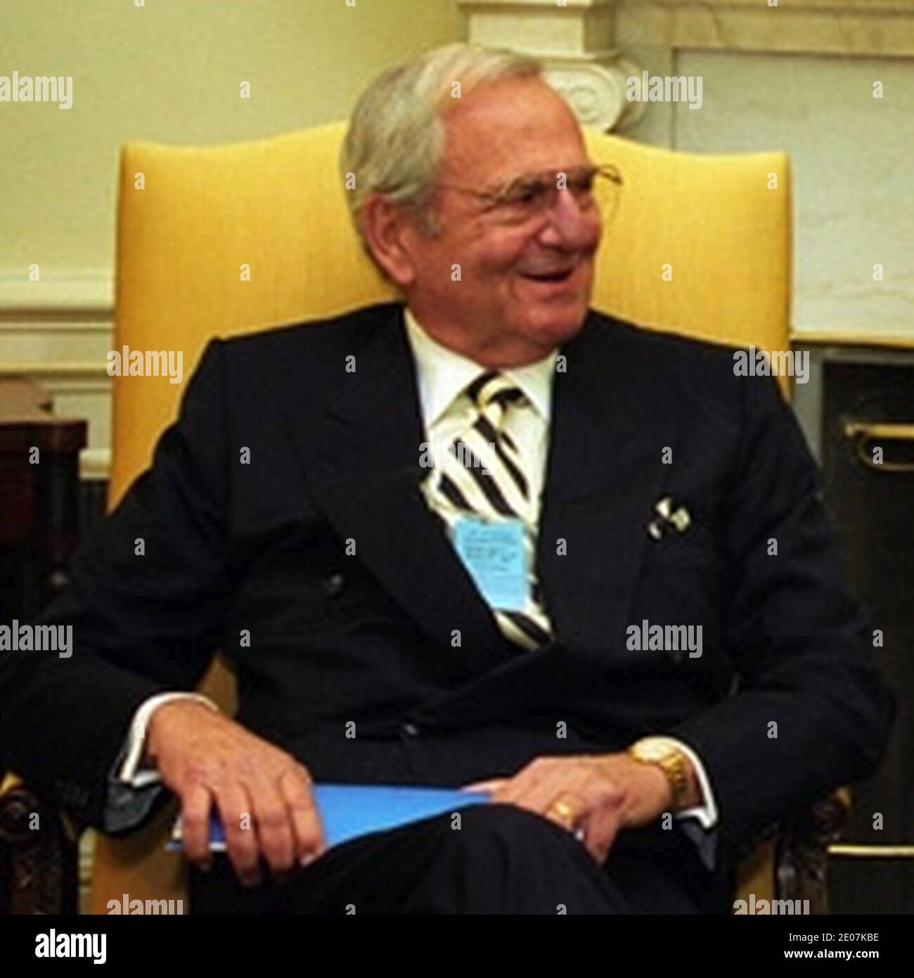 Lee Iacocca at the White House in 1993. Stock Photo