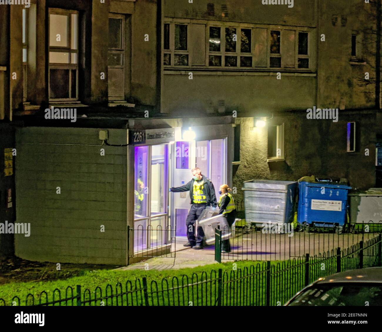Glasgow, Scotland, UK, 26th December, 2020 Police Incident at