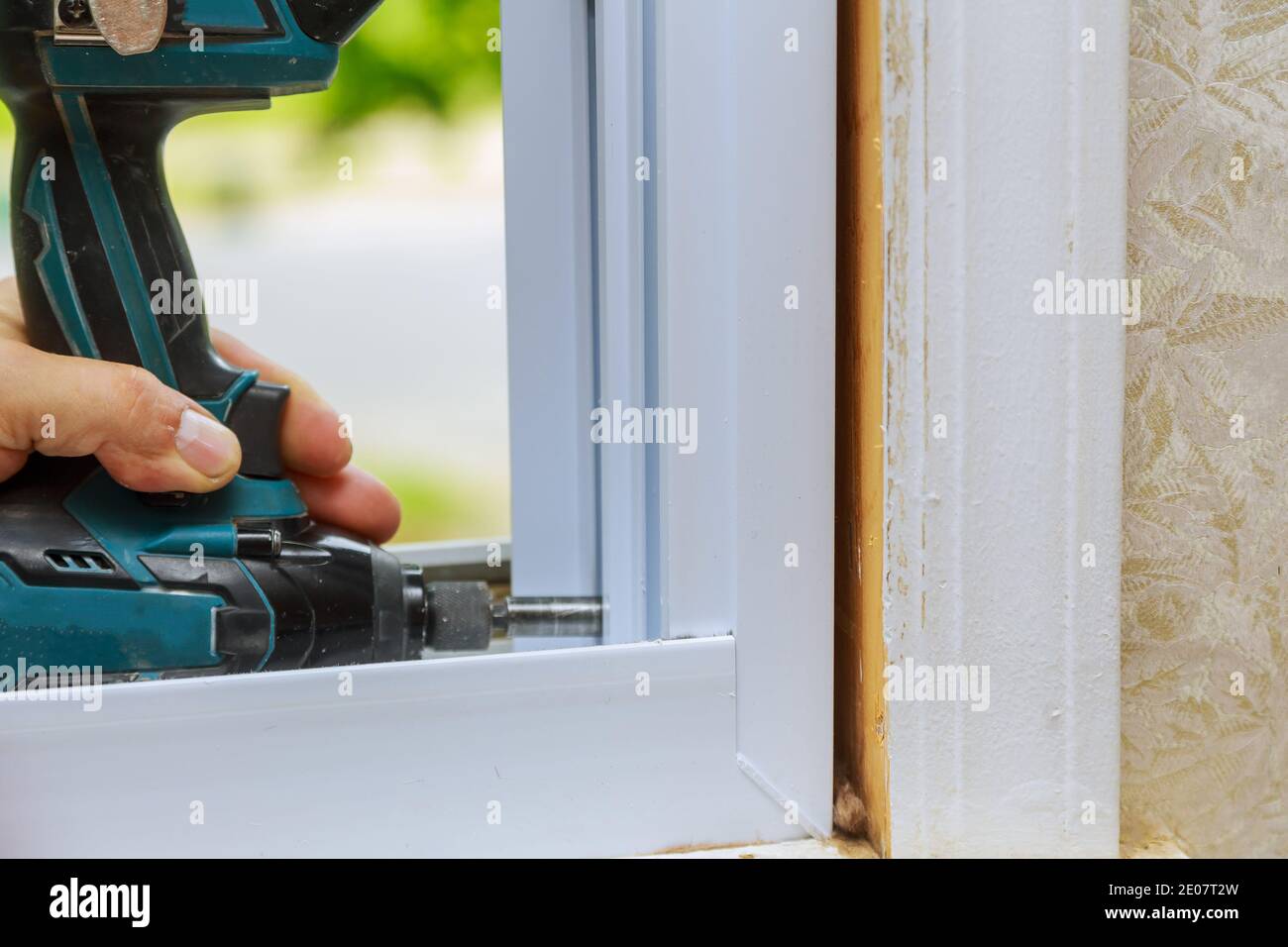 Professional installation and assembly of plastic window for apartment