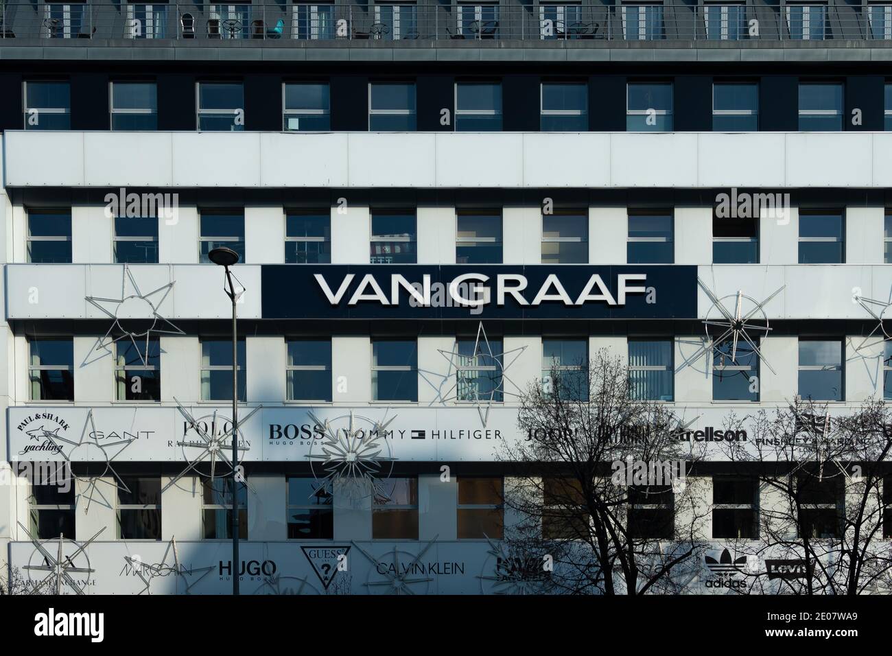 Prague, czech Republic, 12-30-2020. Van Graaf, one of the iconic department  stores in Prague, exhibiting their brand and products in a prestigious bui  Stock Photo - Alamy