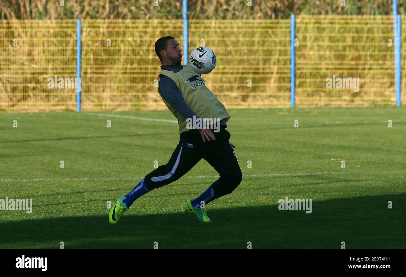 Auxerre's Ben Sahar during the training camp in Canet en Roussillon at the Saint-Michel Stadium in Canet en Roussillon, near Perpignan, France on January 6, 2012 prior to French Cup soccer game Chambly. Photo by Michel Clementz/ABACAPRESS.COM Stock Photo