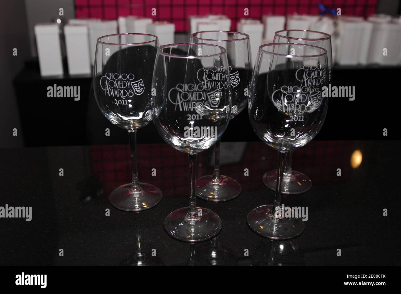 Glasses from the Chicago Film Critics Awards at the Ritz Carlton in