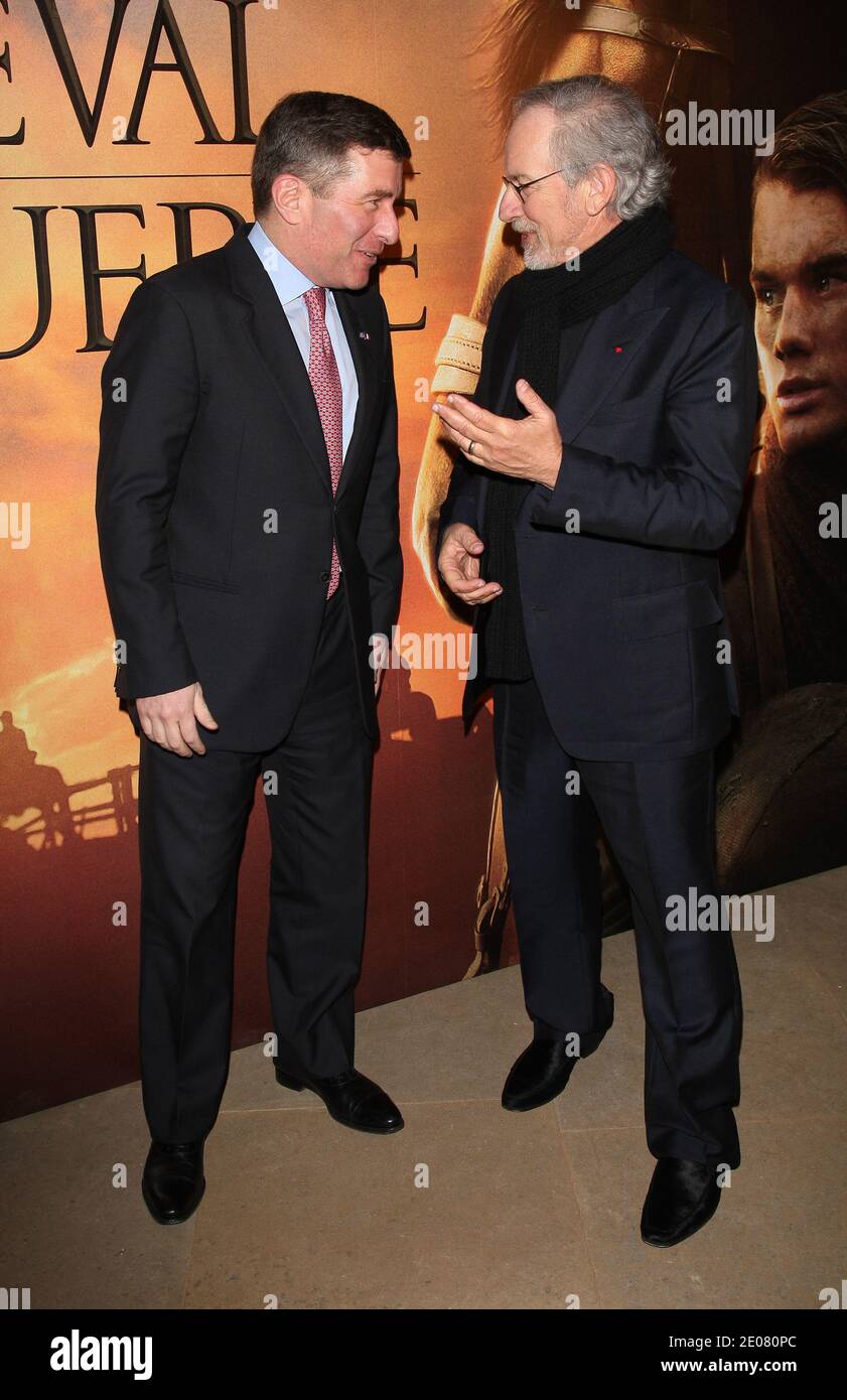 US Ambassador to France Charles H. Rivkin (L) and director Steven ...