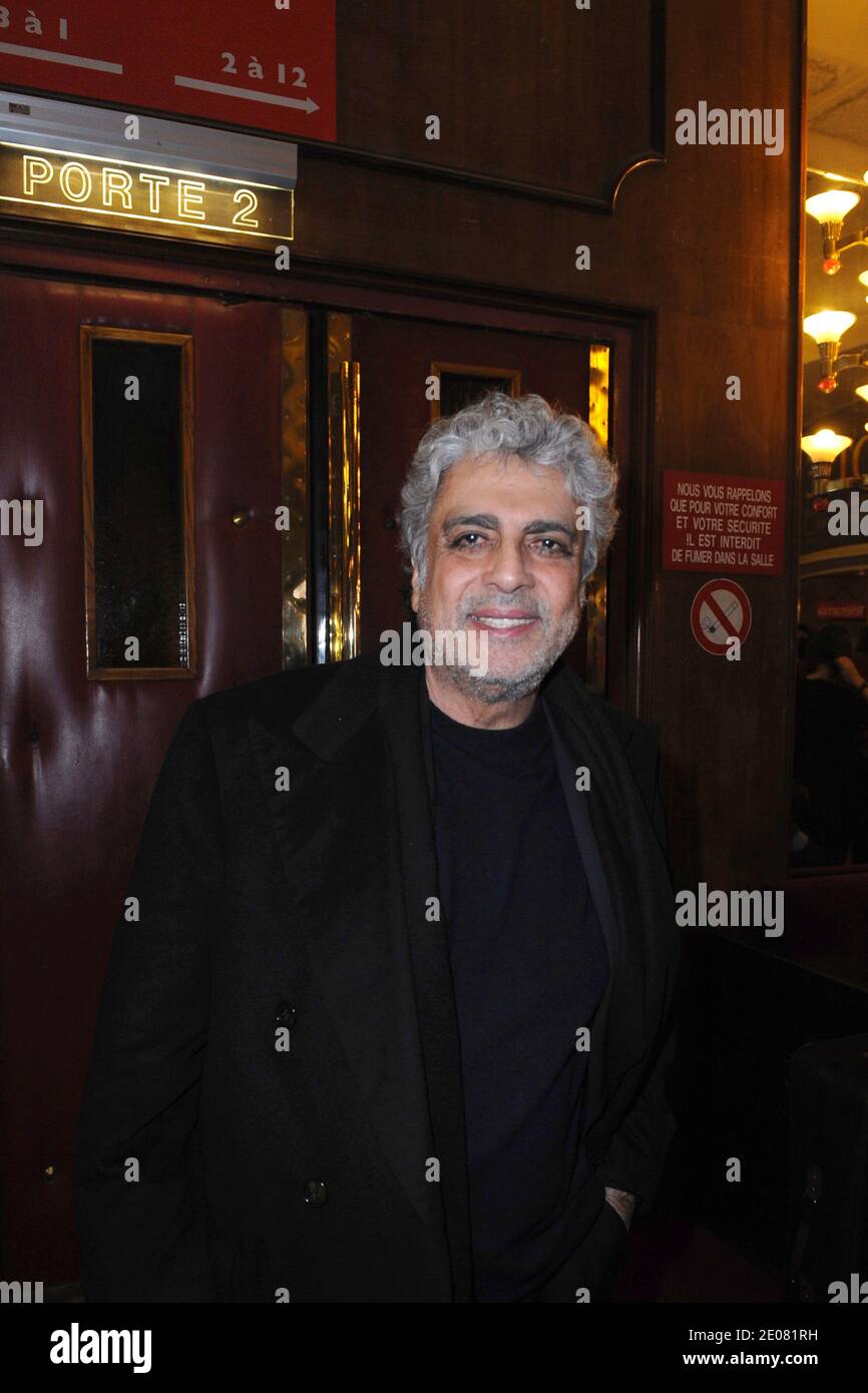 Enrico Macias attends 'El Gusto' chaabi music concert at the 'Grand Rex' theatre on January 9 and 10, 2012. 'El Gusto' used to be an orchestra playing in Algeria in the 1950s, and got reunited recently after a documentary movie on them. Photo by Ammar Abd Rabbo/ABACAPRESS.COM Stock Photo
