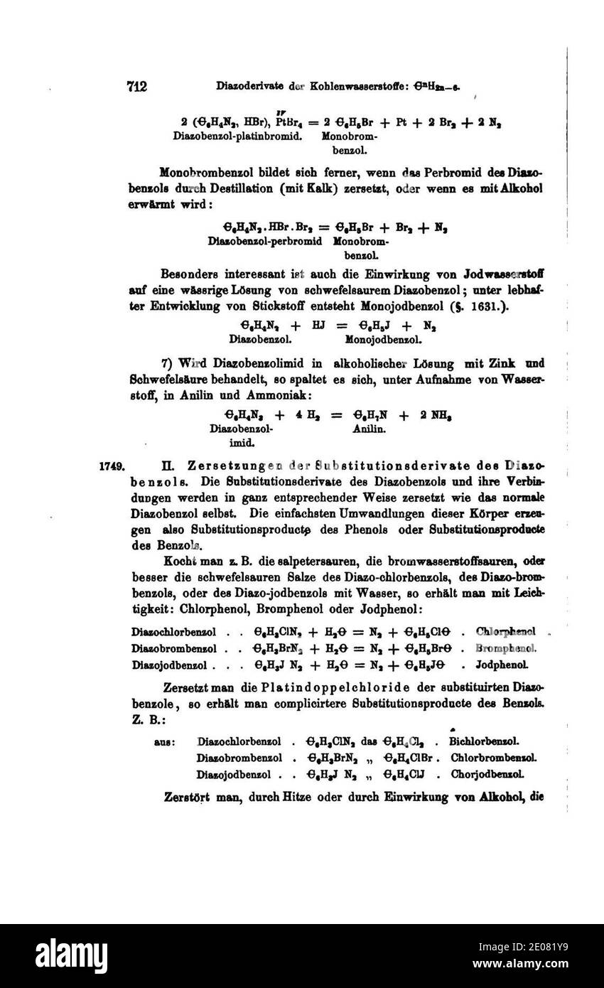 Lehrbuch der organischen Chemie (Kekule) II 711. Stock Photo