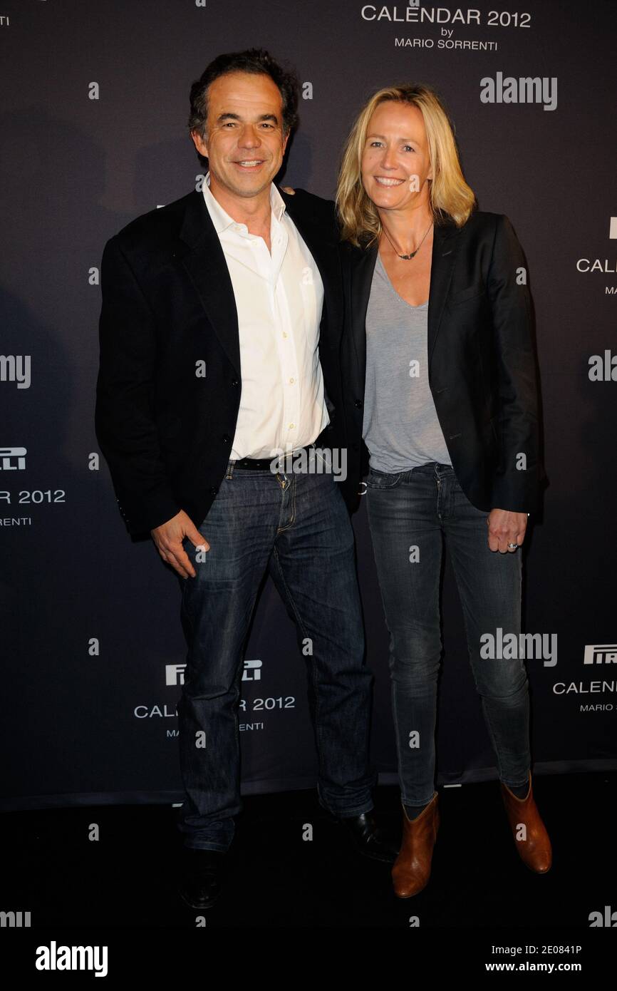 Philippe Monneret and his wife attending the 2012 Pirelli Calendar ...