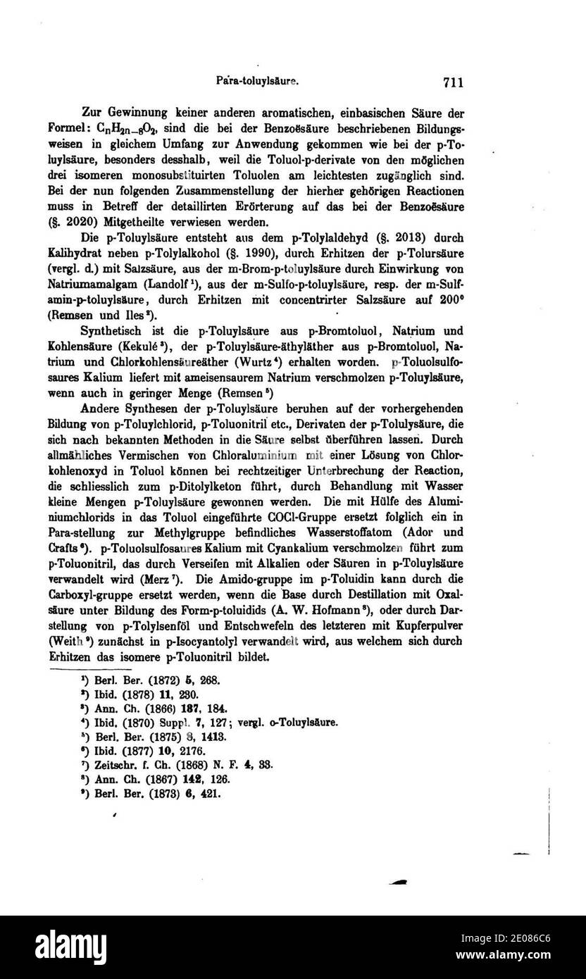 Lehrbuch der organischen Chemie (Kekule) III 711. Stock Photo