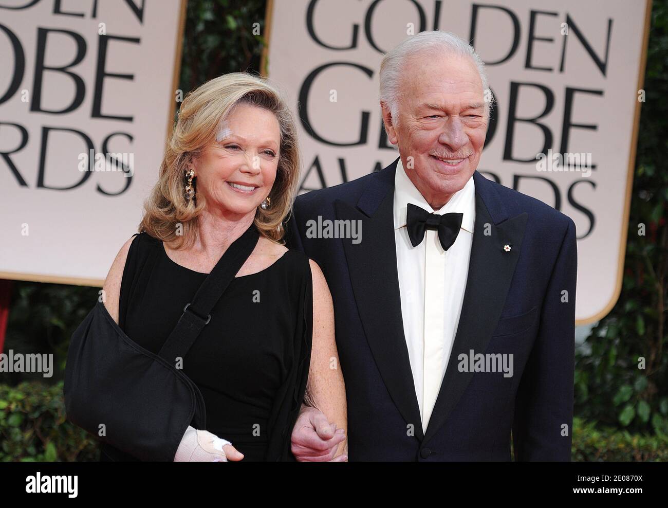 Christopher Plummer and Elaine Taylor arriving for the 69th Annual Golden Globe Awards Ceremony, held at the Beverly Hilton Hotel in Los Angeles, CA, USA on January 15, 2012. Photo by Lionel Hahn/ABACAPRESS.COM Stock Photo