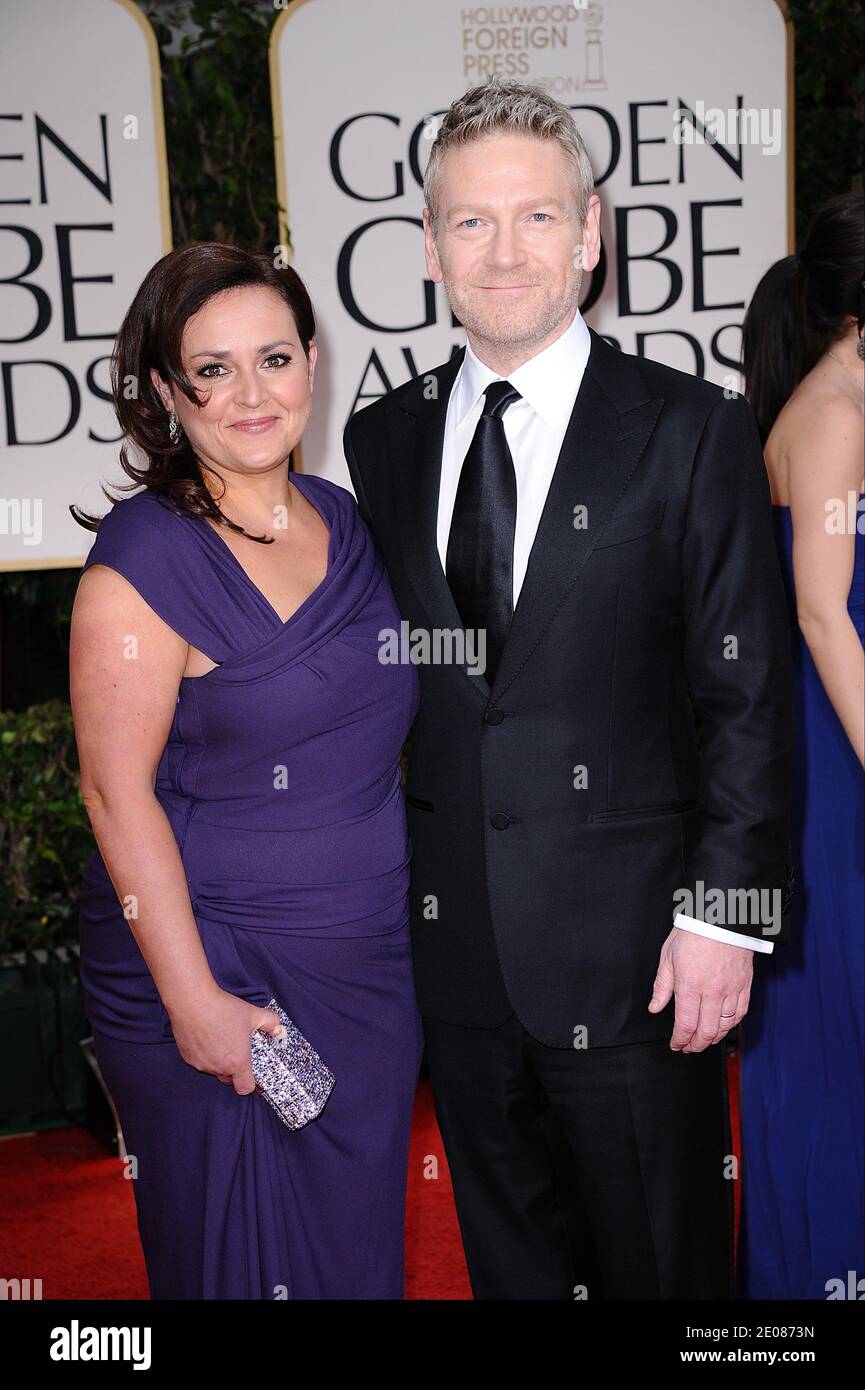 Kenneth Branagh and Lindsay Brunnock arriving for the 69th Annual Golden Globe Awards Ceremony, held at the Beverly Hilton Hotel in Los Angeles, CA, USA on January 15, 2012. Photo by Lionel Hahn/ABACAPRESS.COM Stock Photo