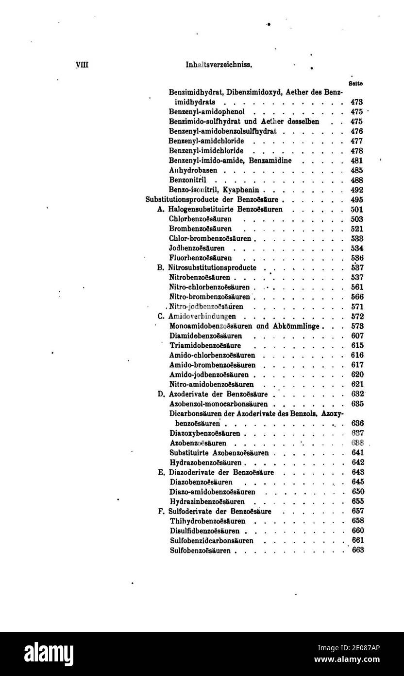 Lehrbuch der organischen Chemie (Kekule) III p 010. Stock Photo