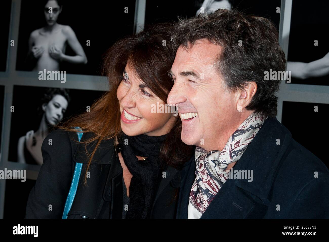 Francois Cluzet and Narjiss Cluzet attending the photocall for the Cesar's 2012 Revelations held at Chaumet, place vendome, in Paris, France on January 16, 2012. Photo by Nicolas Genin/ABACAPRESS.COM Stock Photo