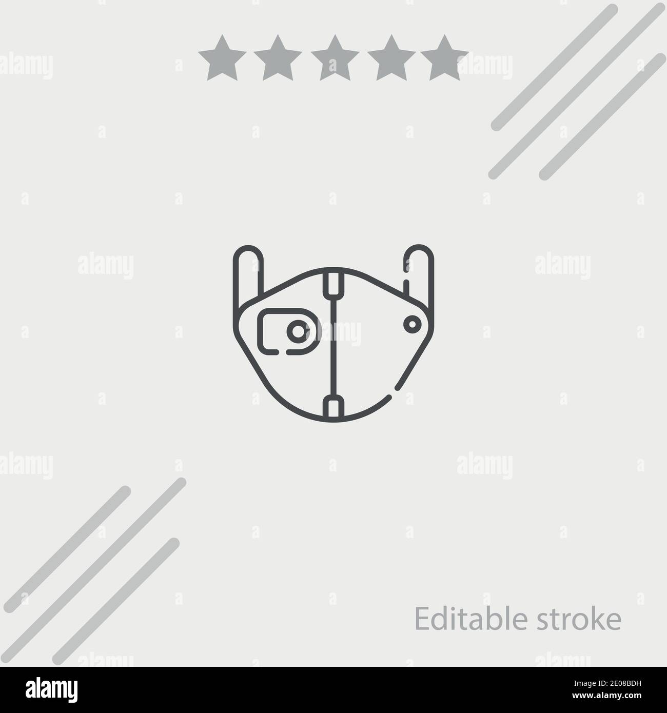 medical mask vector icon modern simple vector illustration Stock Vector ...