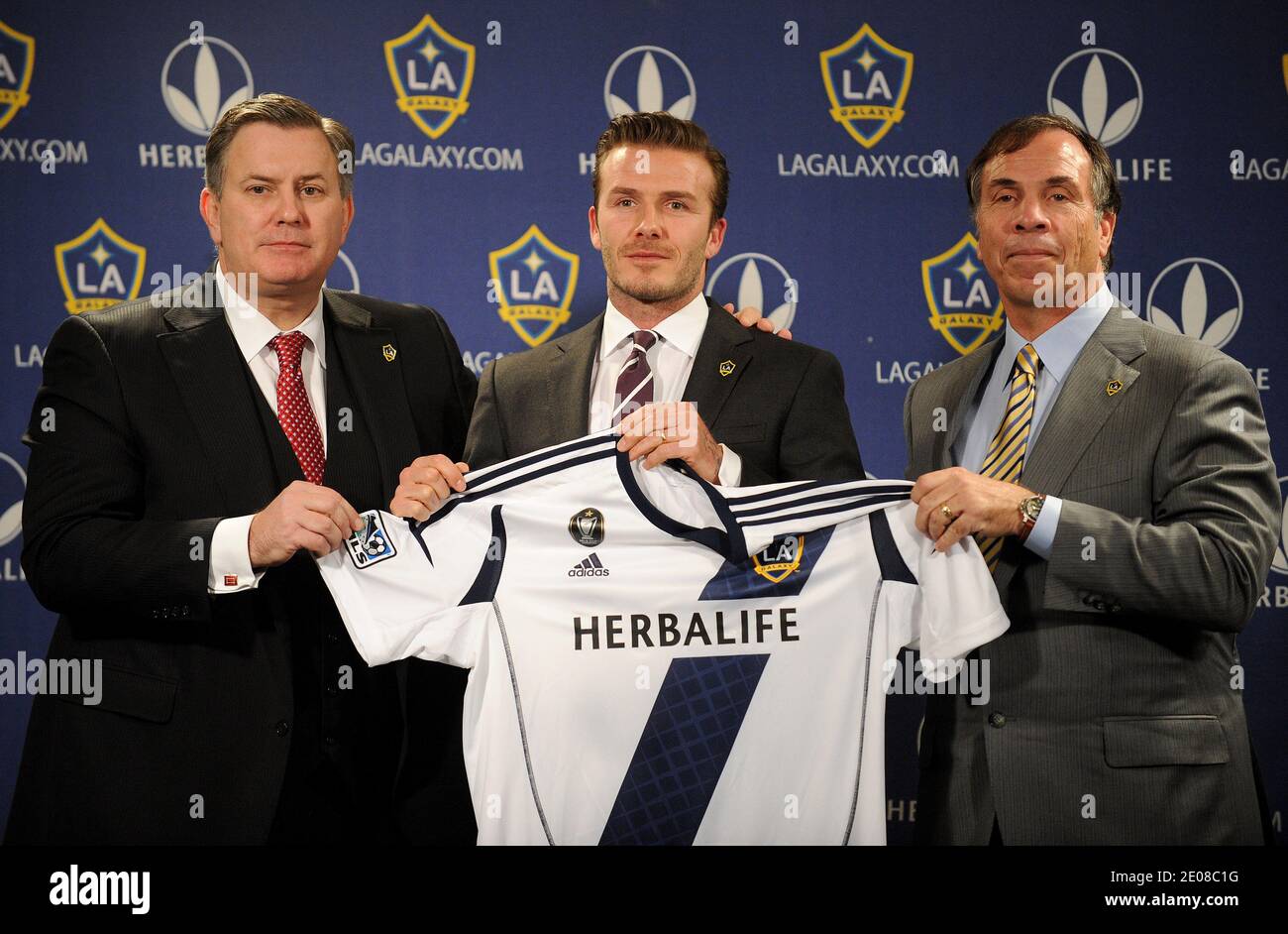 David Beckham, Tim Leiweke And Bruce Arena Attend A Press Conference To ...