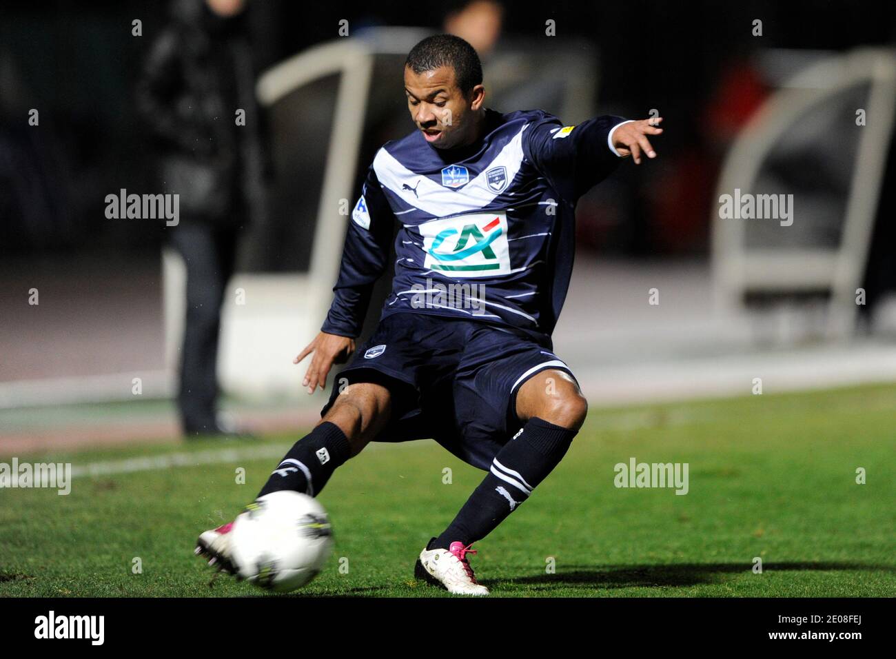 Bordeaux' Mariano during the French Cup 1/16e round soccer match, Creteil Vs Bordeaux in Creteil, France on January 21st, 2012. Bordeaux won 4 penalties to 2 after a 2-2 draw. Photo by Henri Szwarc/ABACAPRESS.COM Stock Photo