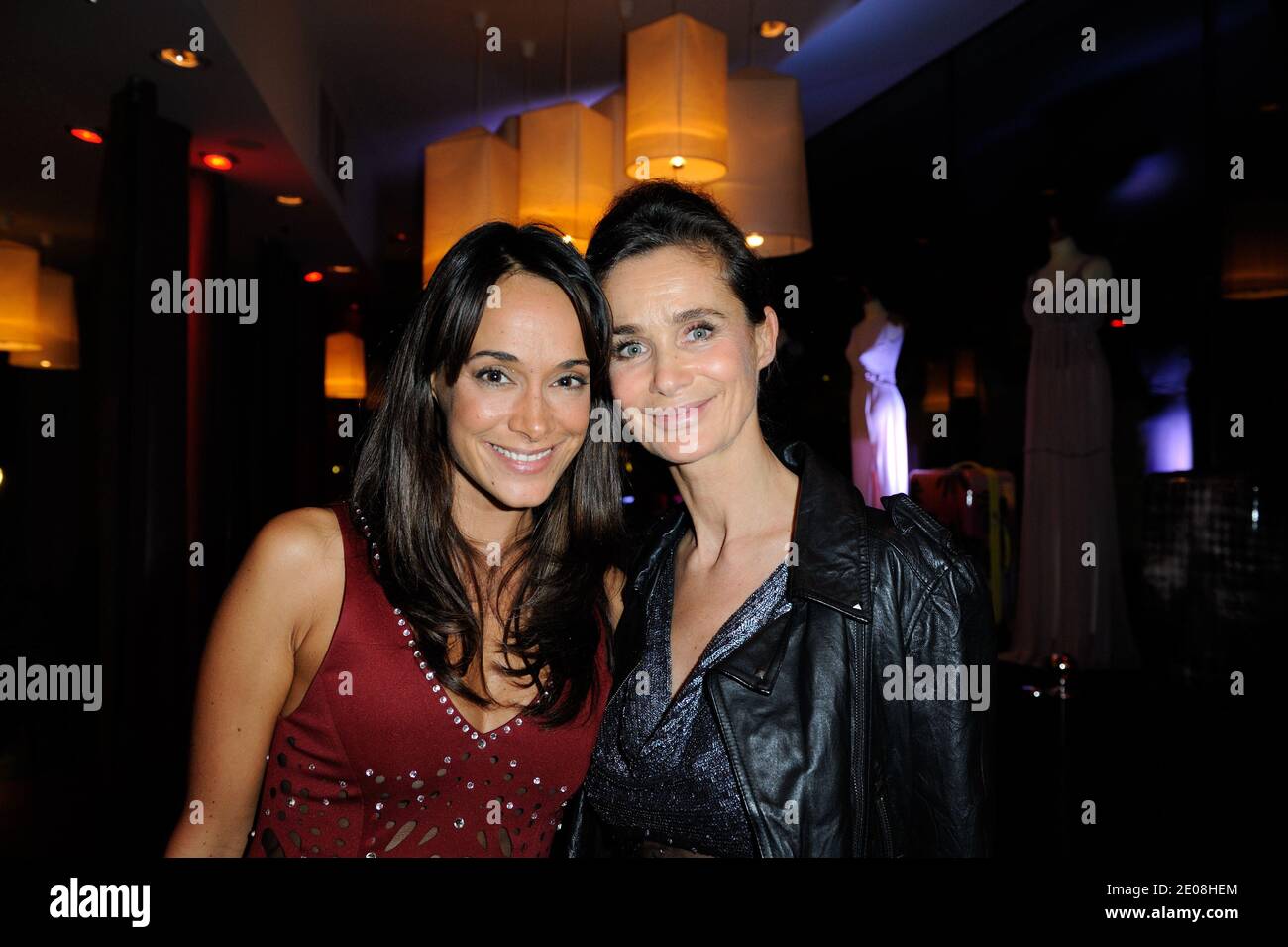 Karine Lima , Marie Sophie L attending the Christophe Guillarme Luggage Line Launch Cocktail at Hotel Renaissance Paris Arc de Triomphe ,in Paris, France, on january 22, 2012.Photo by Alban Wyters/ABACAPRESS.COM Stock Photo