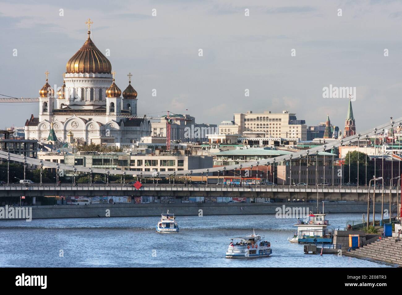 View of Moscow River and Cathedral of Christ the Savior Stock Photo - Alamy