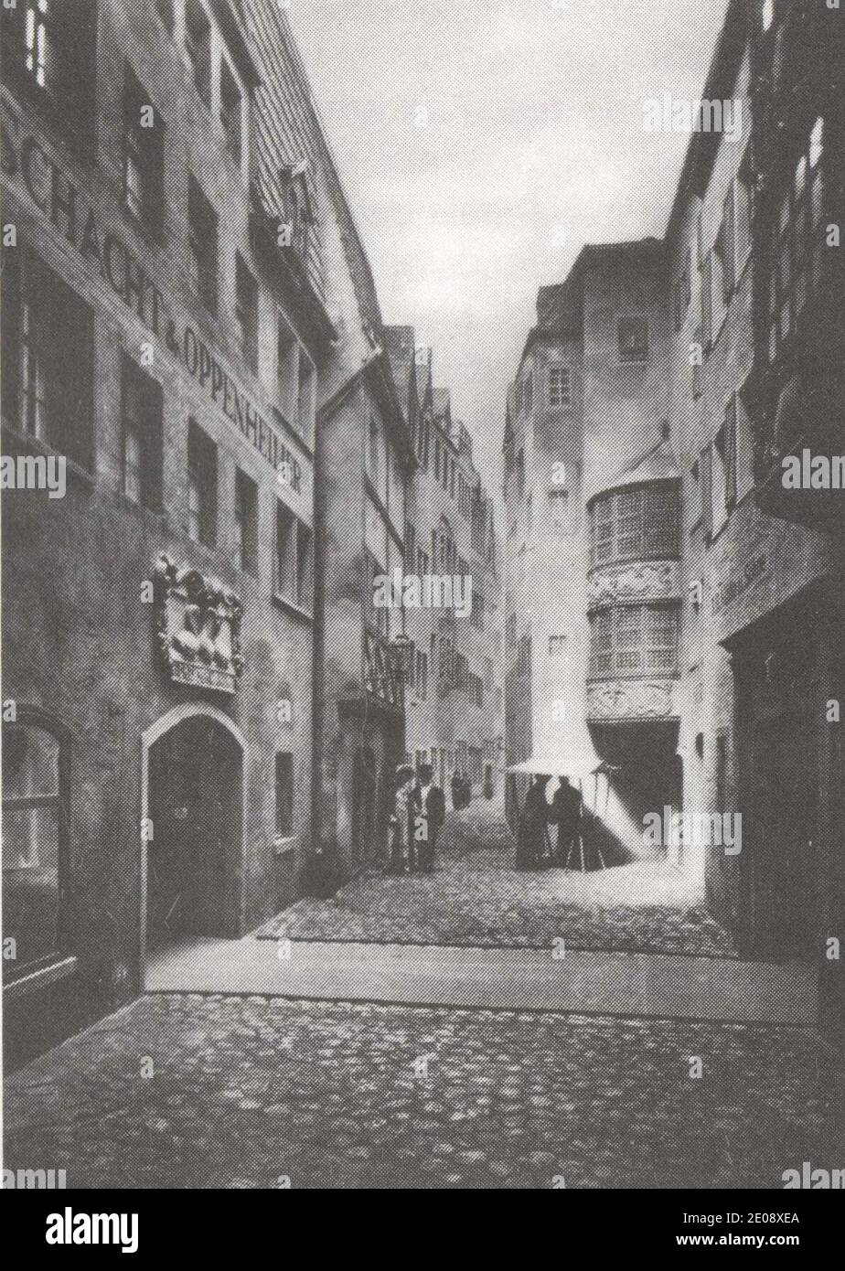 Leipzig, am Brühl (Schacht & Oppenheimer, um 1900 (1). Stock Photo