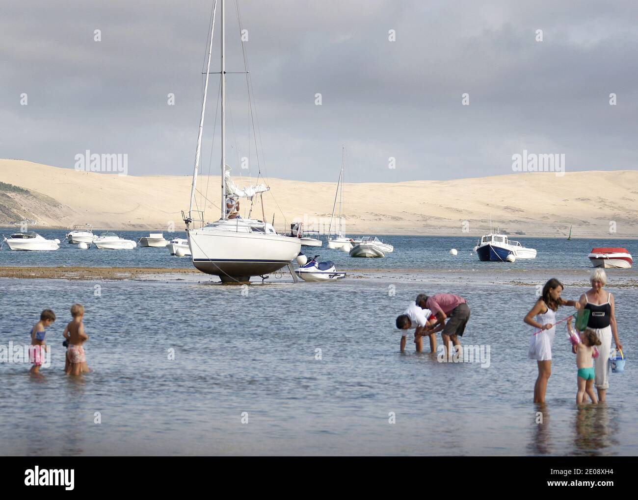 A filming location of French movie 'Les Petits Mouchoirs' (international  title 'Little White Lies') directed by French Guillaume Canet and starring  Marion Cotillard, Jean Dujardin and Francois Cluzet at Cap-Ferret,  southwestern France