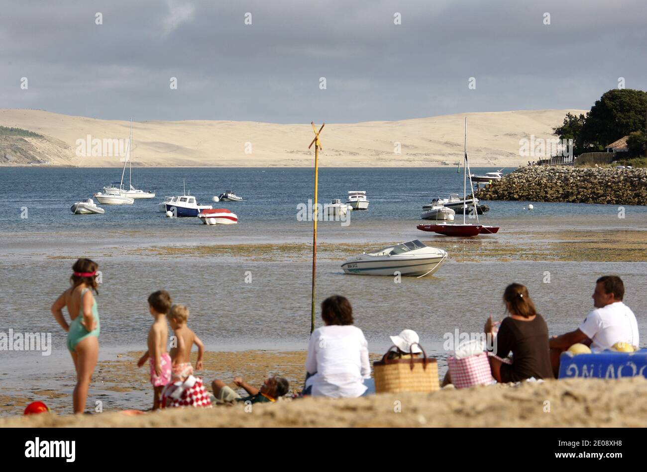 A filming location of French movie 'Les Petits Mouchoirs' (international  title 'Little White Lies') directed by French Guillaume Canet and starring  Marion Cotillard, Jean Dujardin and Francois Cluzet at Cap-Ferret,  southwestern France
