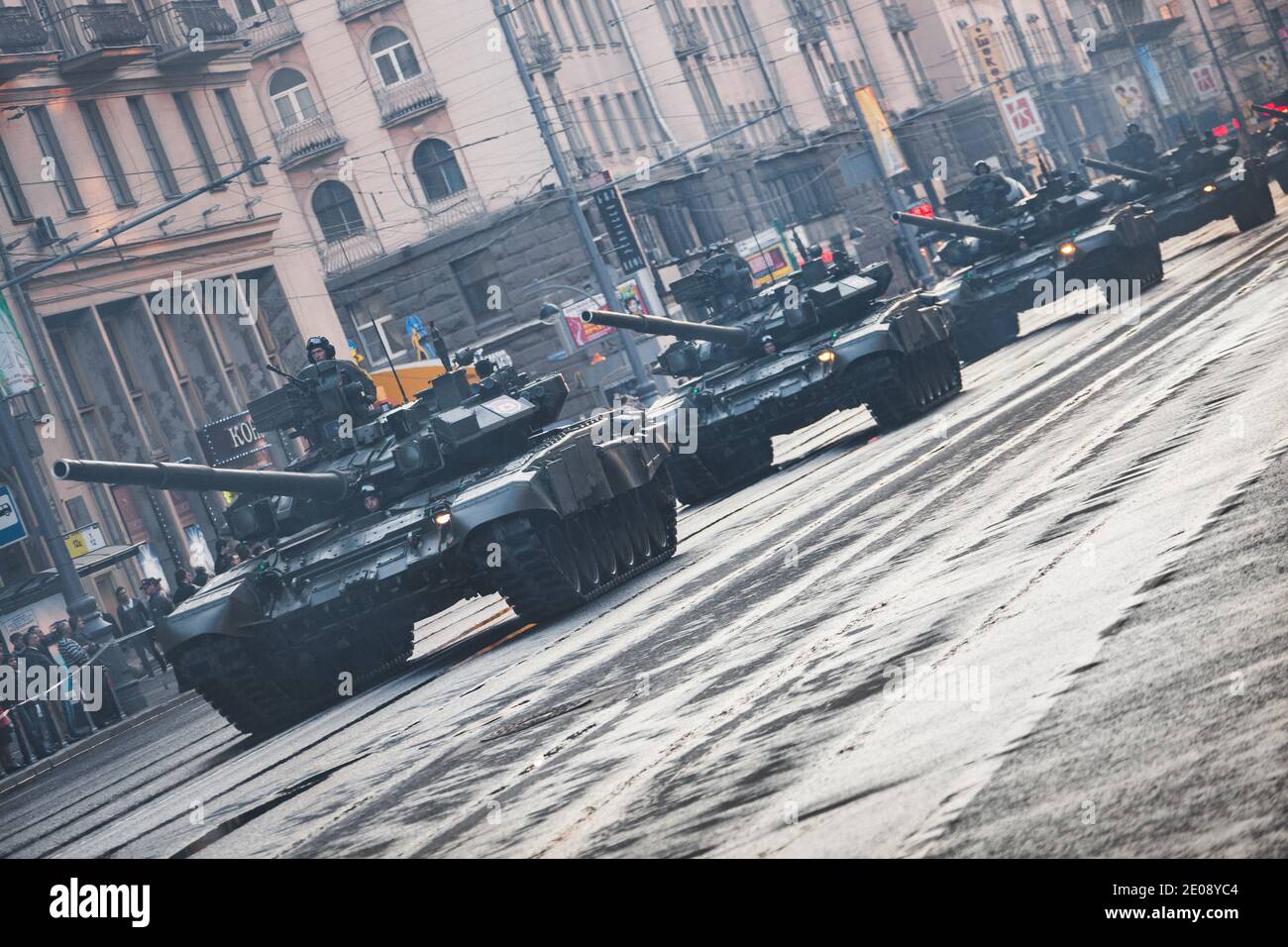 Rehearsal for the May 9 Victory Day parade Stock Photo