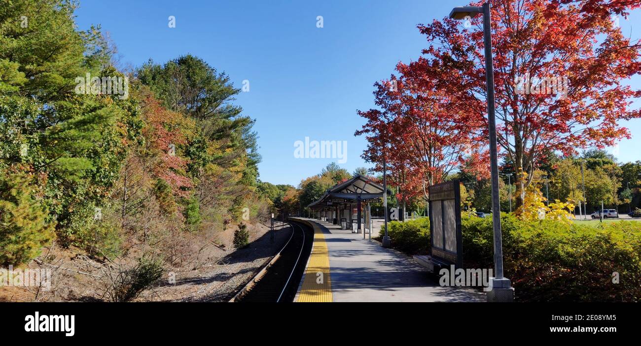 Commuter rail station of Middleboro/Lakeville in Massachusetts, USA Stock Photo Alamy
