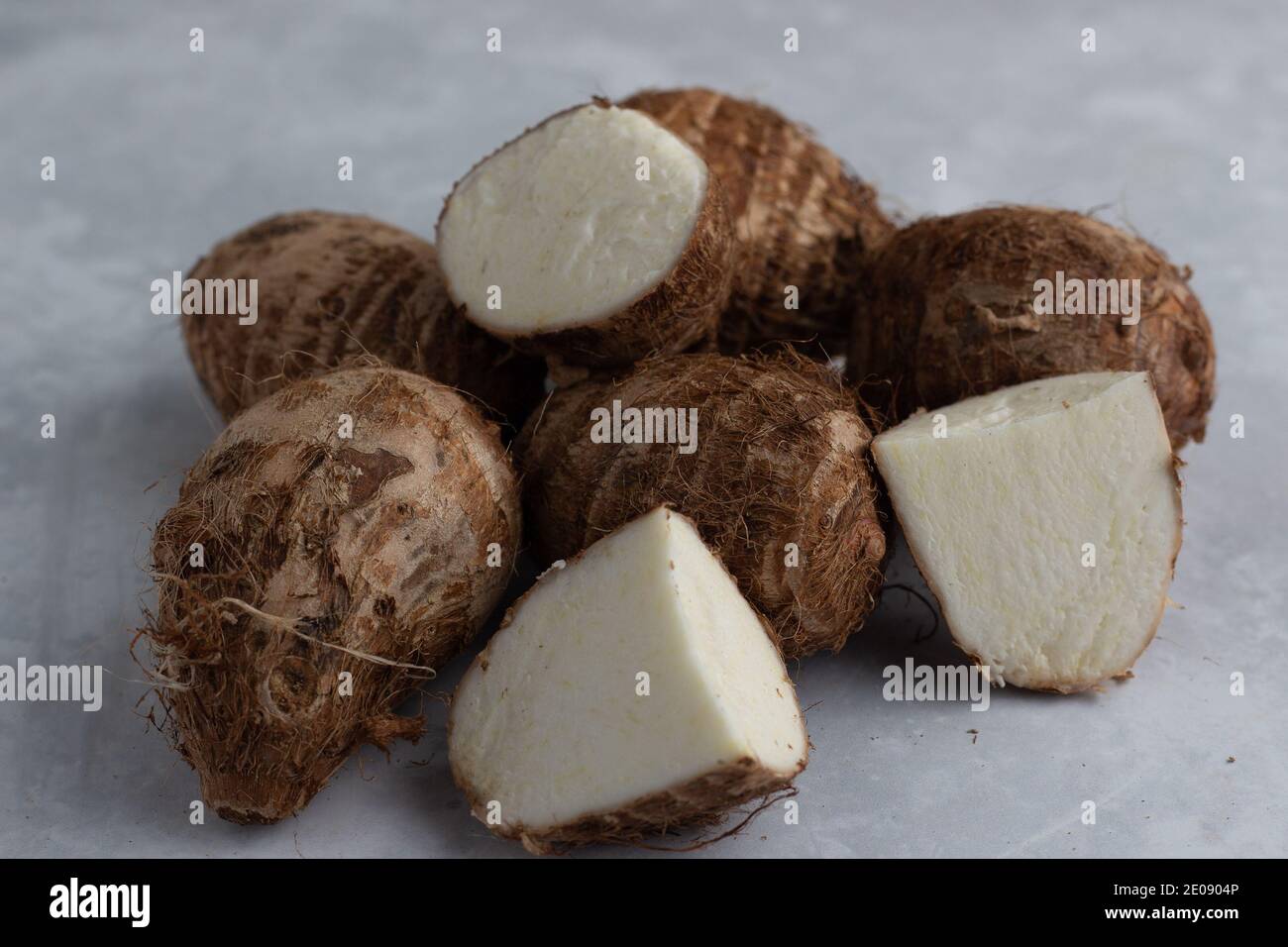 Dasheen. Eddo. Taro. Tropical root crop Stock Photo