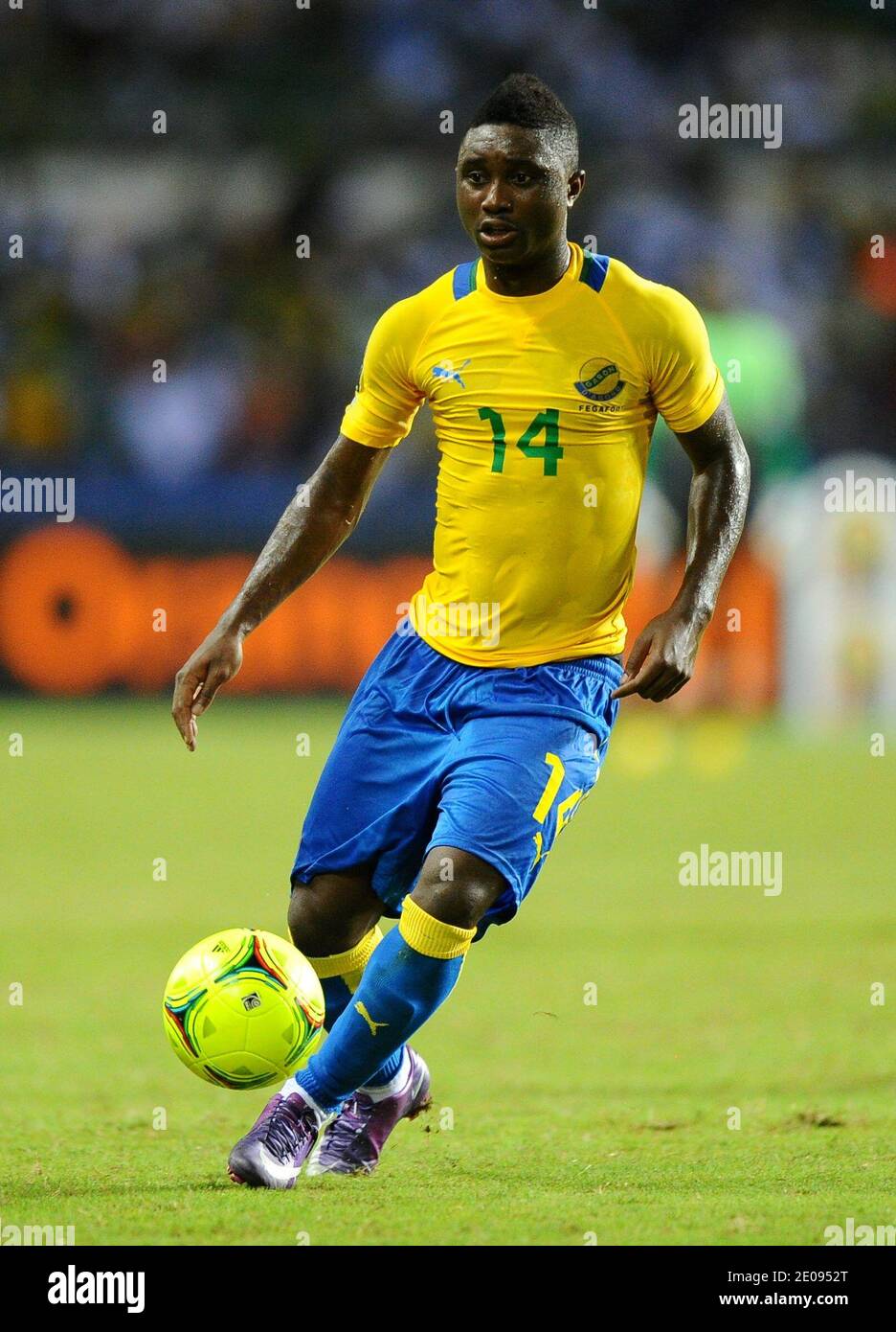 Gabon's Levy Madinda during the 2012 Africa Cup of Nations soccer match,  Gabon Vs Morocco at