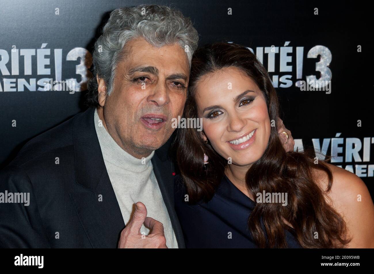 Enrico Macias And Elisa Tovati Attending The Premiere Of The Movie La Verite Si Je Mens 3 Held At Le Grand Rex Cinema In Paris France On January 30 2012 Photo By