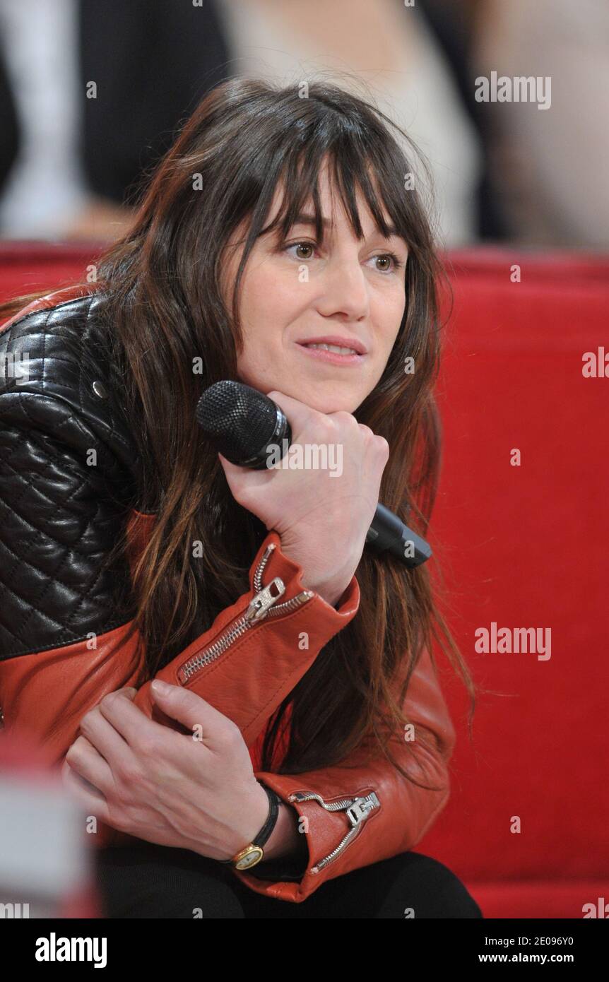 Charlotte Gainsbourg at the taping of Vivement Dimanche on January