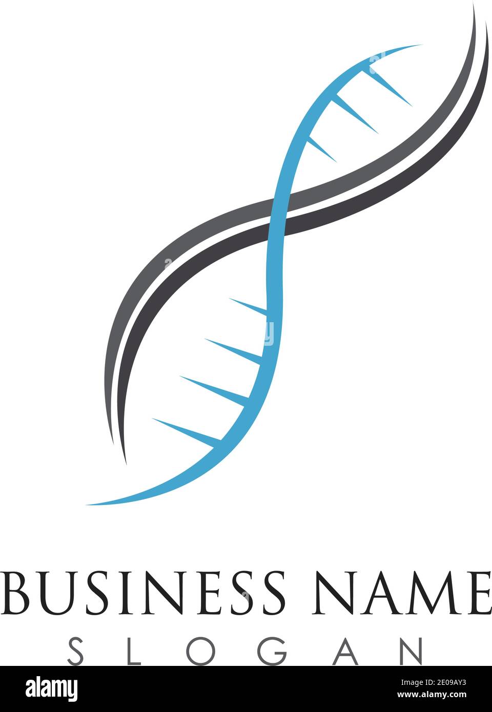 DNA logo vector icon template Stock Vector