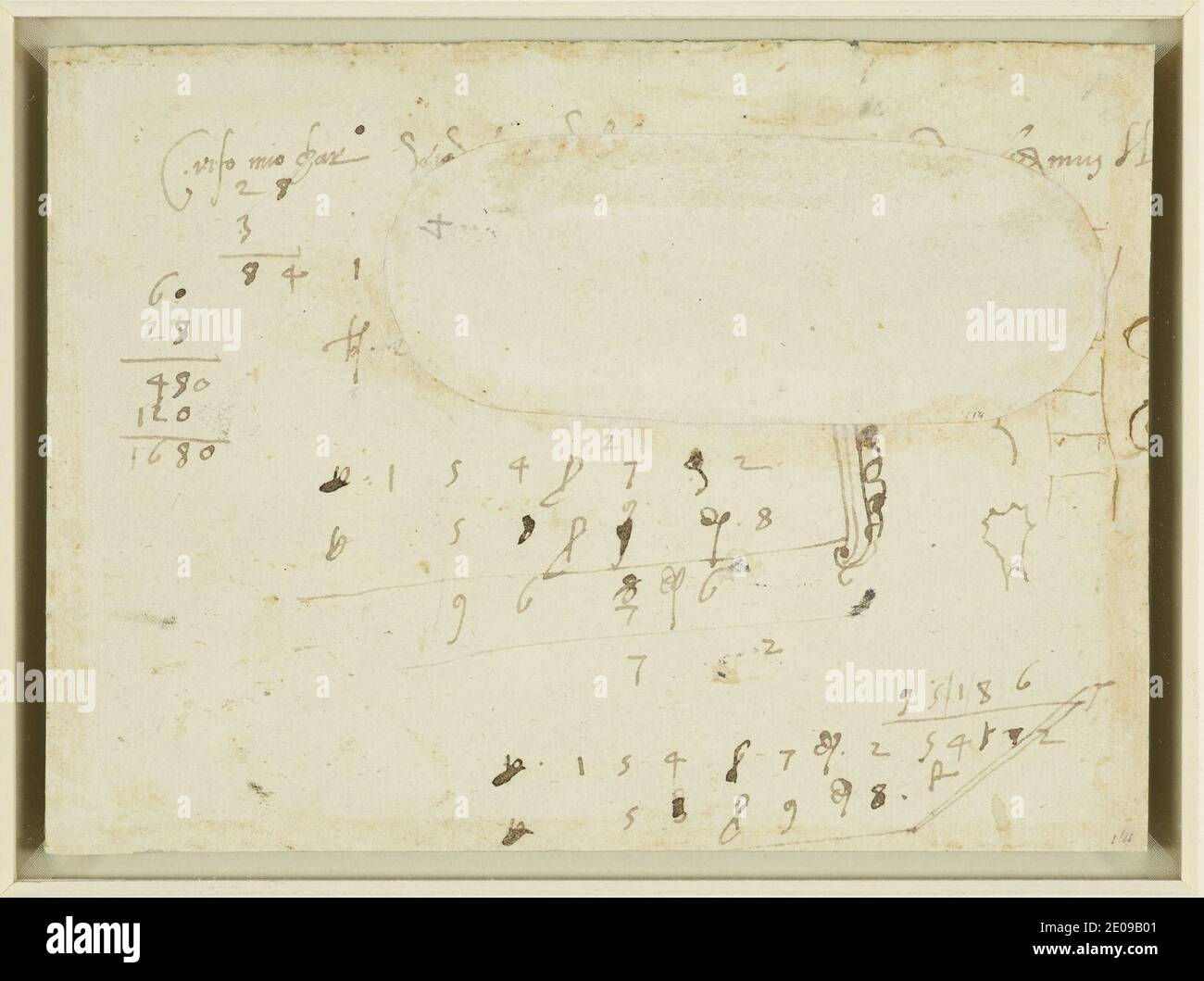 Leonardo da Vinci - Verso Miscellaneous notes and calculations c.1488 ...