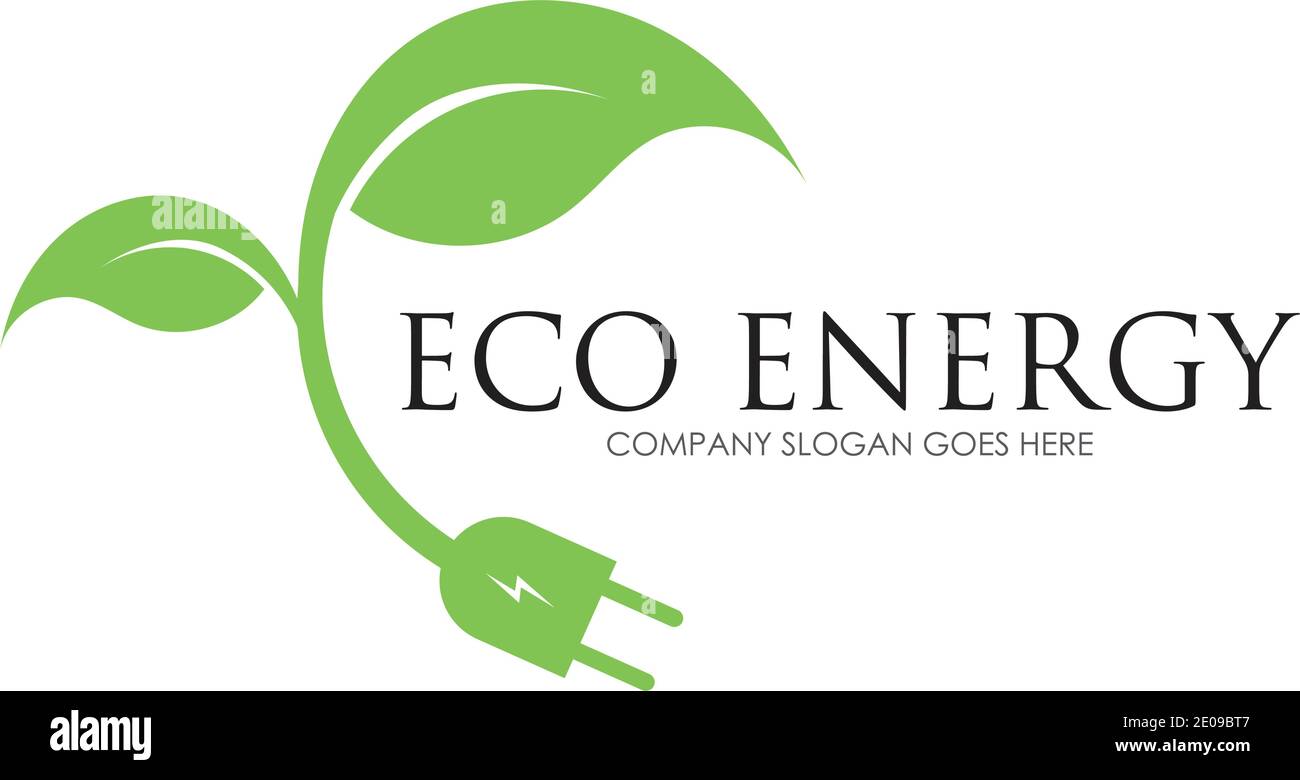 Eco energy logo template vector icon illustration Stock Vector
