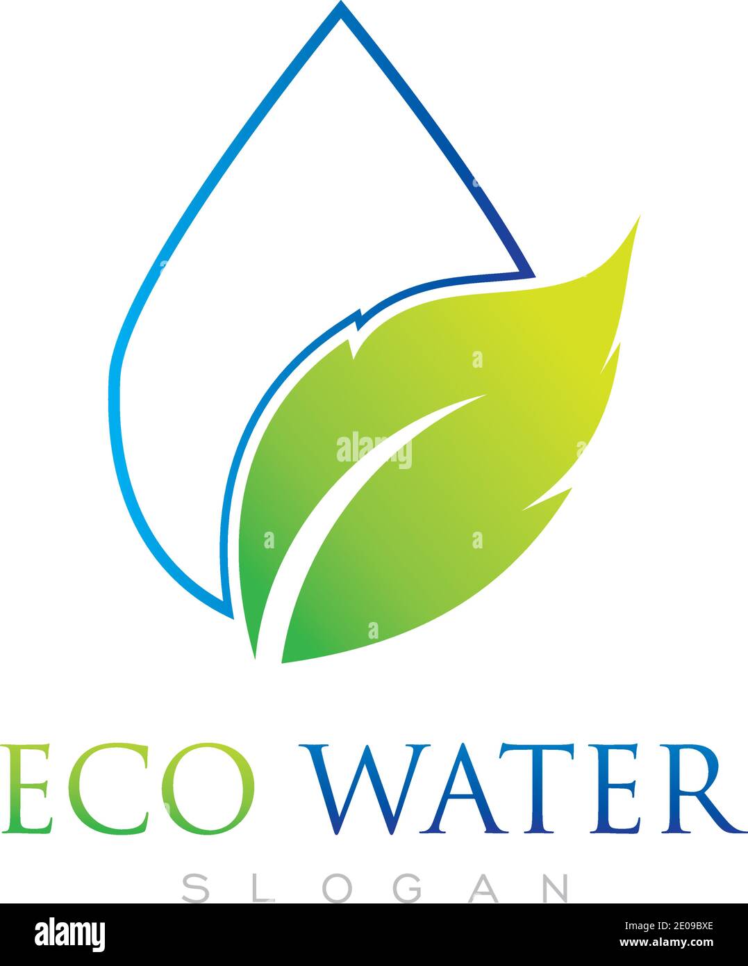 Eco Water Energy Logo Vector Company Stock Vector