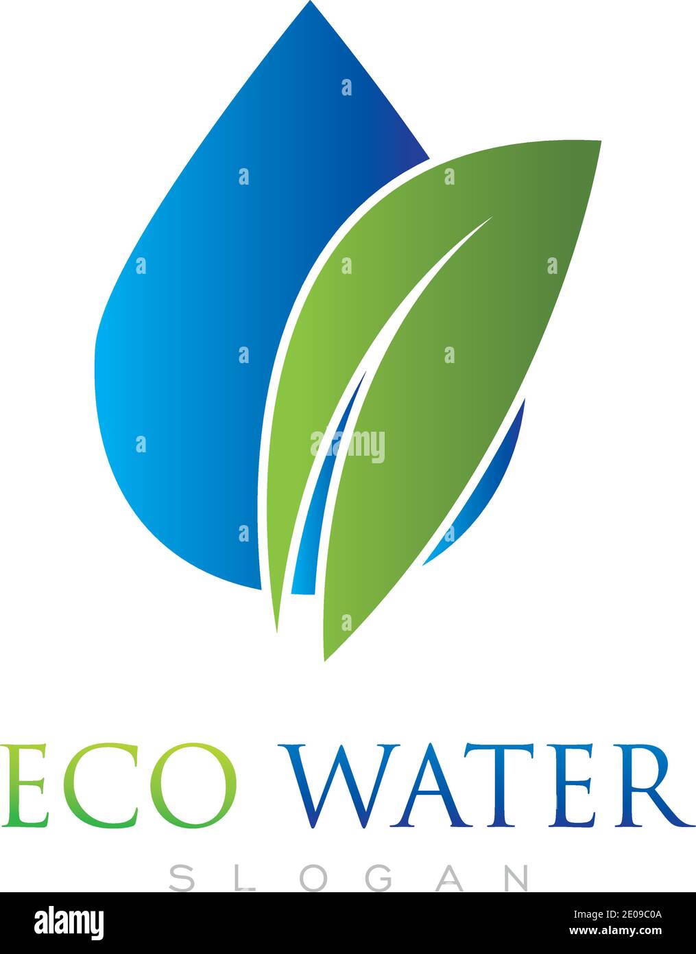 Eco Water Energy Logo Vector Company Stock Vector